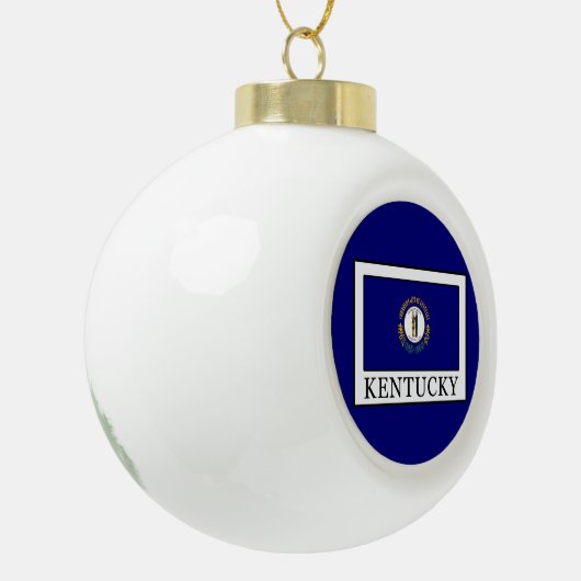 Kentucky Keramik Kugel-Ornament (Links)