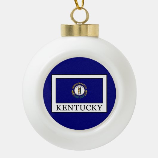 Kentucky Keramik Kugel-Ornament (Vorderseite)