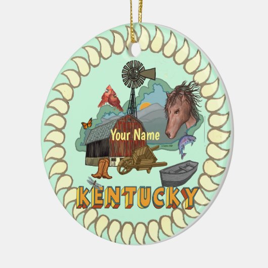 Kentucky Keramik Ornament (Links)