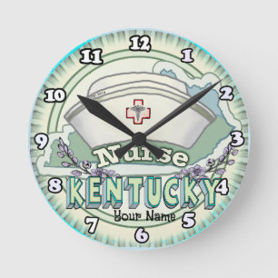 Kentucky Krankenschwester Runde Wanduhr