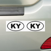 Kentucky KY oval Autoaufkleber (Auf Auto)