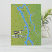 Kentucky Lake USA Karte (Stehend Vorderseite)