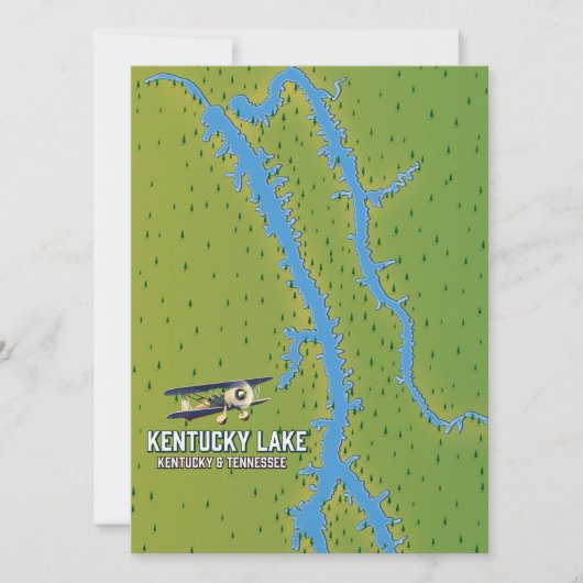 Kentucky Lake USA Karte (Vorderseite)