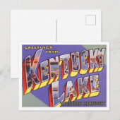 Kentucky Lake Vintag Big Letters Postkarte (Vorne/Hinten)