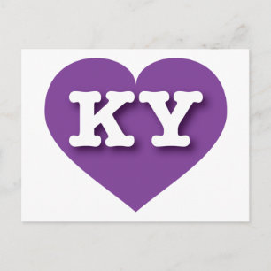 Kentucky Lila Heart - I Liebe KY Postkarte