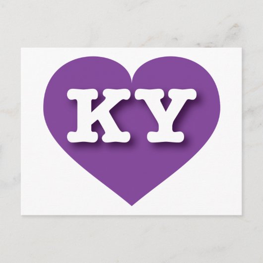 Kentucky Lila Heart - I Liebe KY Postkarte (Vorderseite)