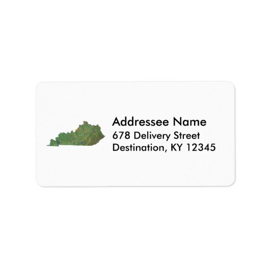 Kentucky Map Address Label Adressaufkleber (Vorne)