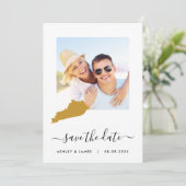 Kentucky Map Foto Wedding Save the Date Card (Stehend Vorderseite)
