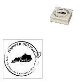 Kentucky Map Herzkranz Gummistempel (Stempel)