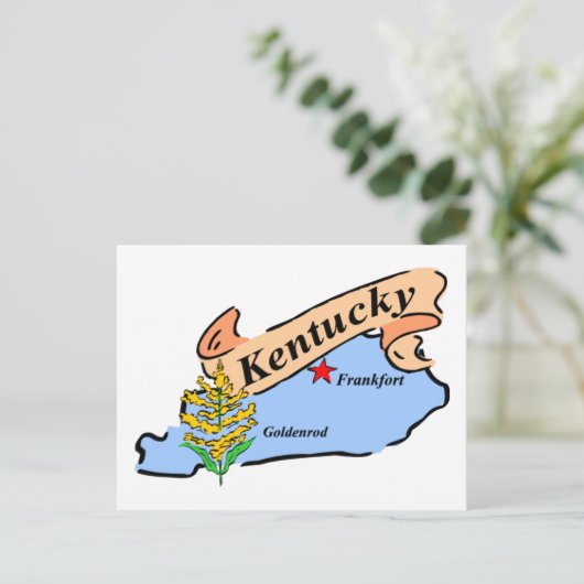 Kentucky Map Postkarte (Stehend Vorderseite)