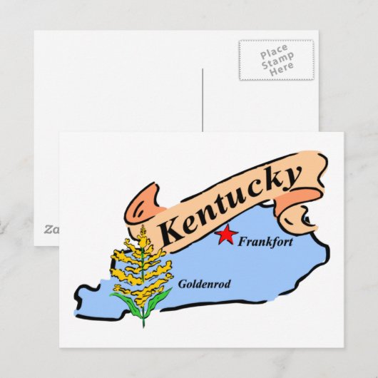 Kentucky Map Postkarte (Vorne/Hinten)