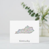 Kentucky Map Postkarte (Stehend Vorderseite)