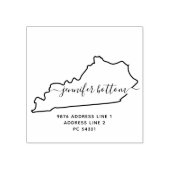 Kentucky Map Rücksendeadresse Gummistempel (Prägung)