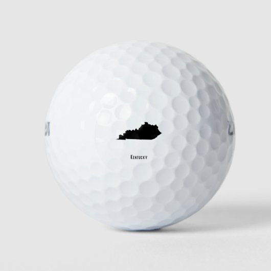 Kentucky Map - Schwarz-Weiß-Moderne Kentucky Karte Golfball (Vorderseite)
