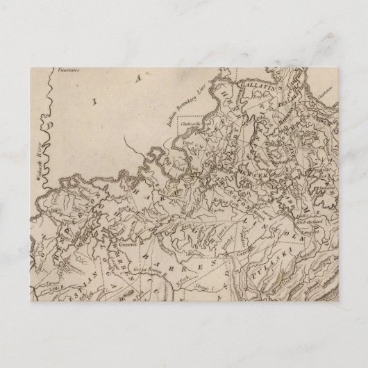 Kentucky Map von Arrowsmith Postkarte (Vorderseite)