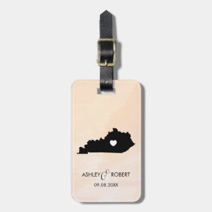 Kentucky Map Wedding Luggage Tag, Couple's Name Gepäckanhänger