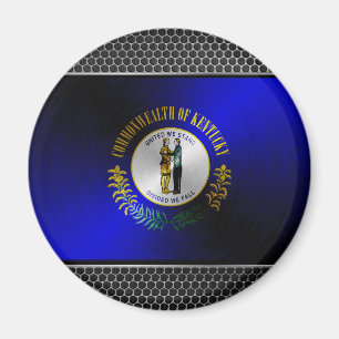 Kentucky-Metallflagge Magnet