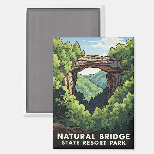 Kentucky Natural Bridge Staat Resort Park Travel Magnet (Vorderseite/Rückseite)