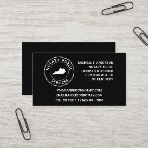 Kentucky Notary Public Services Visitenkarte