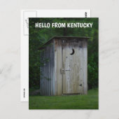 KENTUCKY OUTHOUSE FOTOGRAFIE Postkarte (Vorne/Hinten)