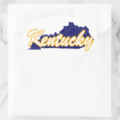 Kentucky Ovaler Aufkleber (Tasche)