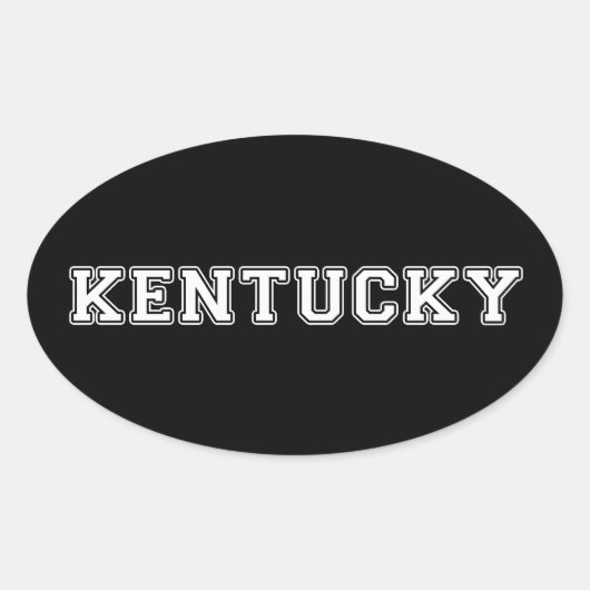 Kentucky Ovaler Aufkleber (Vorderseite)