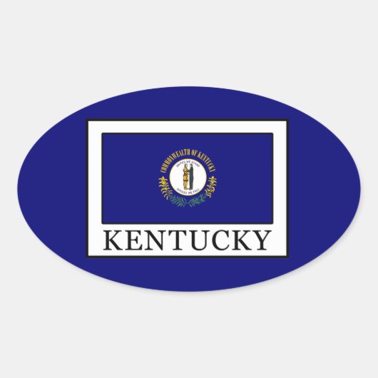 Kentucky Ovaler Aufkleber (Vorderseite)
