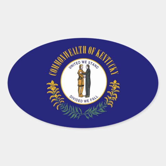 Kentucky Ovaler Aufkleber (Vorderseite)