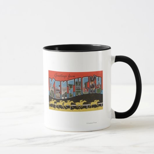 Kentucky (Pferderennbahn) - Große Buchstabenszene Tasse (Rechts)