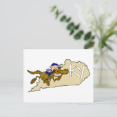 Kentucky Pferderennen Postkarte (Stehend Vorderseite)