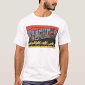 Kentucky (Pferderennen-Szene) - große T-Shirt (Vorderseite)
