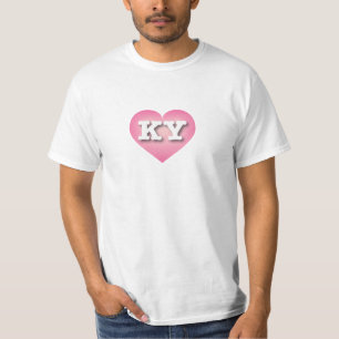 Kentucky Pink Fade Heart - I Liebe KY T-Shirt
