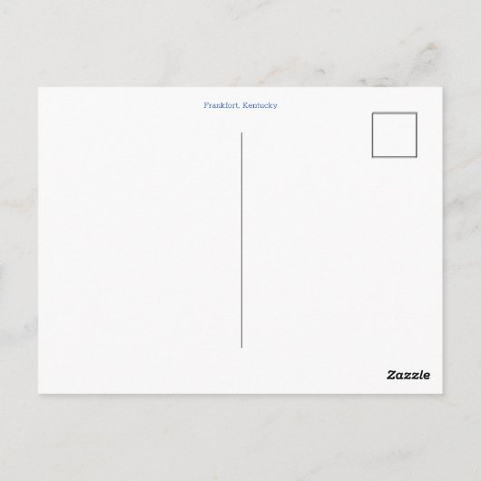 Kentucky Postcard mit Frankfort Staat Hauptstadt. Postkarte (Rückseite)