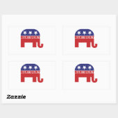 Kentucky Republikaner Elephant Rechteckiger Aufkleber (Blatt)