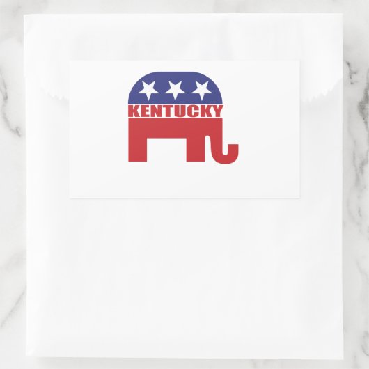 Kentucky Republikaner Elephant Rechteckiger Aufkleber (Tasche)