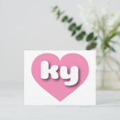 Kentucky rosa Herz - I Liebe Postkarte (Stehend Vorderseite)
