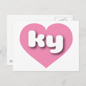 Kentucky rosa Herz - I Liebe Postkarte (Vorne/Hinten)