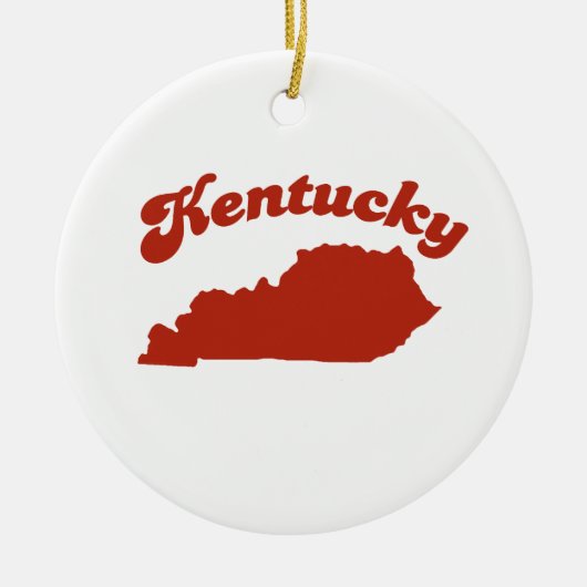KENTUCKY-Rot-Staat Keramikornament (Vorne)
