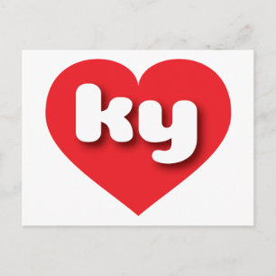 Kentucky rotes Herz - I Liebe Postkarte