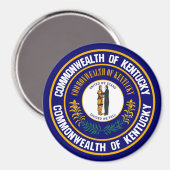 Kentucky Round Emblem Magnet (Vorderseite/Rückseite)