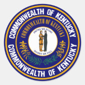 Kentucky Round Emblem Runder Aufkleber (Vorderseite)