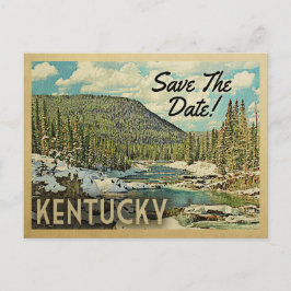 Kentucky Save the Date Mountains River Snow Ankündigungspostkarte