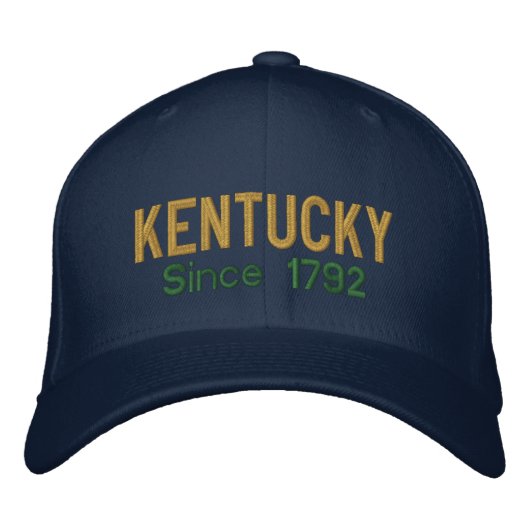 Kentucky seit 1792 bestickte baseballkappe (Vorderseite)
