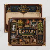 Kentucky Shadow Box 3D Figurine Staat Postkarte (Vorne/Hinten)