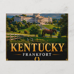 🐎 Kentucky-Souvenir für Reisende in südliche Staa Postkarte