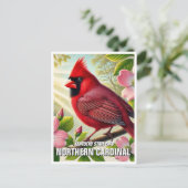 Kentucky Staat Bird Nord Kardinal Postkarte (Stehend Vorderseite)