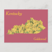 Kentucky Staat Blume Collage Map Postkarte (Vorderseite)
