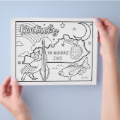 Kentucky Staat Form und Faktenfärbung Flyer (Hand)