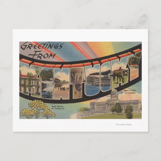 Kentucky (Staat Hauptstadt/Blume) Postkarte (Vorderseite)