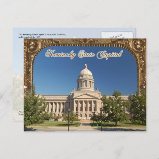 Kentucky Staat Hauptstadt Gebäude, Franfort, KY Postkarte (Vorne/Hinten)